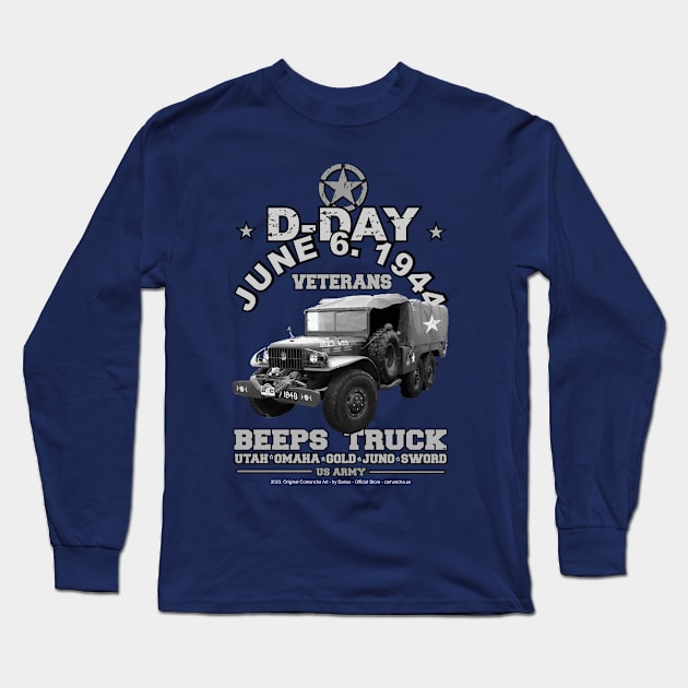 D-DAY Veterans US Army Beeps truck Long Sleeve T-Shirt by comancha